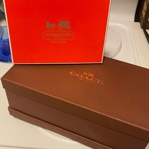 Coach Vibrant Red and Rich Brown Gift Boxes